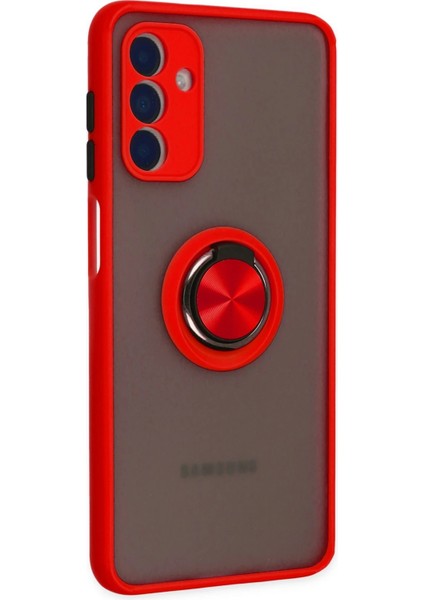 Samsung Galaxy A04S Kılıf Montreal Yüzüklü Silikon Kapak - Kırmızı Ferrg fiyatları
