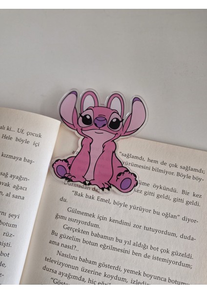 Stitch Pembe Pleksi Kitap Ayracı 8 cm -1 Adet fiyatları