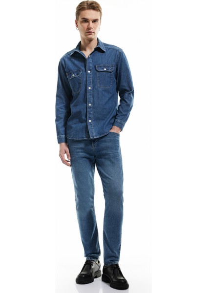 Yeni Sezon Pamuklu Normal Bel Slim Fit Jean Pantolon - Brad Jeans