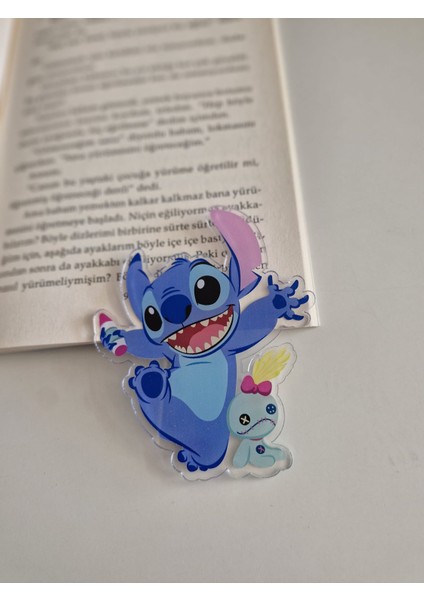 Stitch Mavi Pleksi Kitap Ayracı 8 Cm- 1 Adet fiyatları