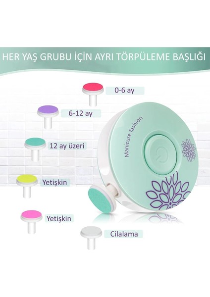 6 Başlıklı Pilli Tırnak Törpüsü ( Bebekler Kullanılabilir ) (4767) - Lisinya