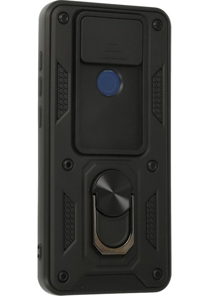 Xiaomi Redmi Note 9 Kılıf Pars Lens Yüzüklü Silikon - Siyah Ferrg