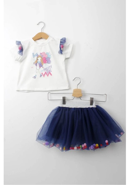 Kız Çocuk Baskılı Tüllü 2 Li Takım 2/6 Yaş
