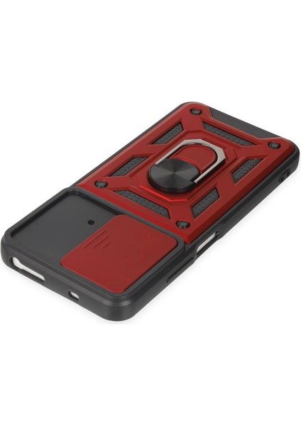 Xiaomi Poco M4 Pro 4g Kılıf Pars Lens Yüzüklü Silikon - Kırmızı Ferrg fırsatları