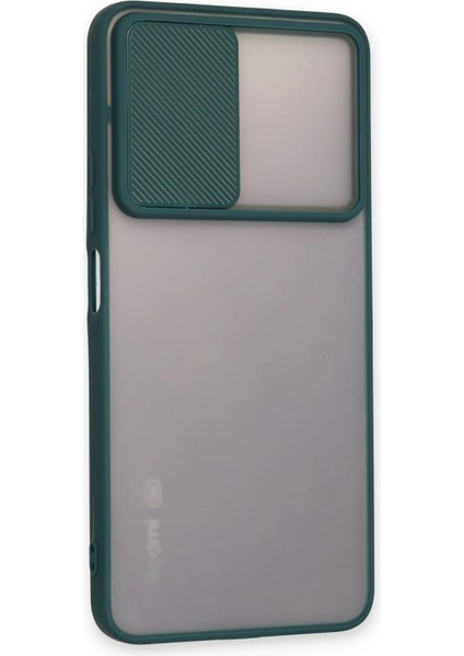 Xiaomi Redmi Note 11T Kılıf Palm Buzlu Kamera Sürgülü Silikon - Yeşil Yktsn