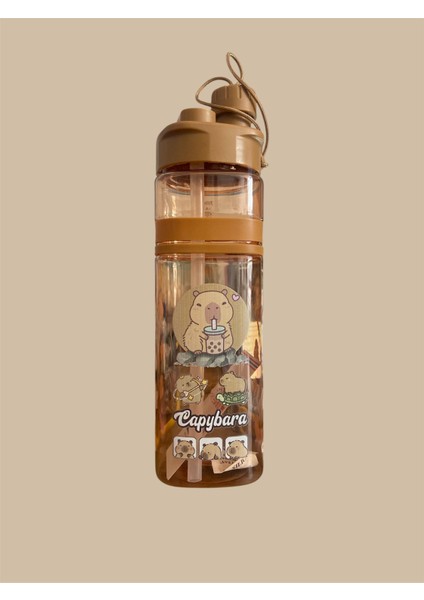 Capybara Kapibara Suluk Matara 2 Farklı Içecek Bölmesi 700 ml