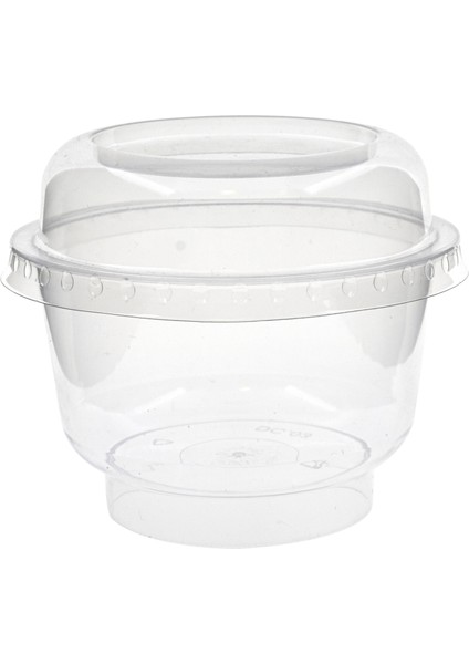 200 ml Sert Plastik Ayaklı Kase+Kapak 30'lu
