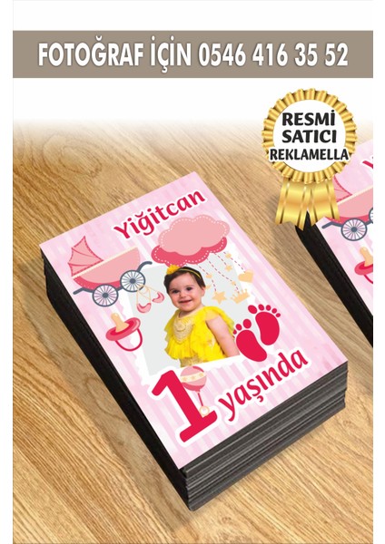 192 Temalı Kişiye Özel Resimli Doğum Günü Magneti 7x5 cm 10 Adet