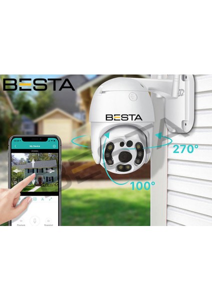 2 Mp Dış Mekan Wireless Kablosuz Ptz Güvenlik Kamerası