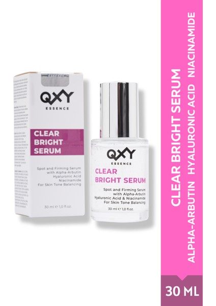 Clear Bright Serum - Cilt Tonu Eşitleyen Aydınlatan Serum - Hyaluronic Acid & Niacinamide - 30 ml