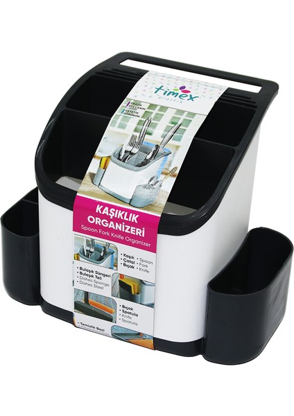 Plastik Kaşıklık Organizer Tezgah Üstü