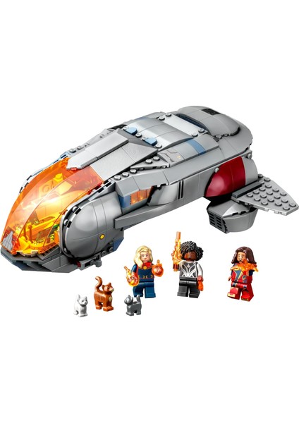 Marvel Hoopty 76232-8 Yaş ve Üzeri Çocuklar Için Süper Kahraman Uzay Gemisi ve 3 Minifigür Içeren Yaratıcı Oyuncak Yapım Seti (420 Parça)