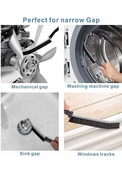 2 Adet Sert Kıllı Aralık Temizleme Fırçası, Boşluk Temizleme Fırçası, Mutfak, Banyo, Küvetler Için Harç Fırçası