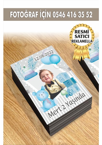 193 Temalı Kişiye Özel Resimli Doğum Günü Magneti 8x6 cm 10 Adet