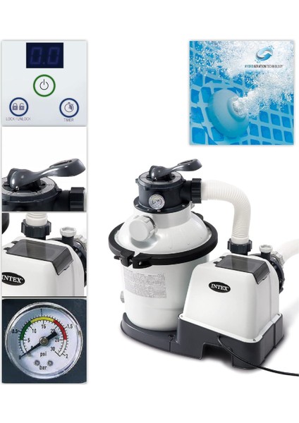 26378 975X488X132CM Ultra Xtr Prefabrik Aile Havuzu Deluxe Set fırsatları