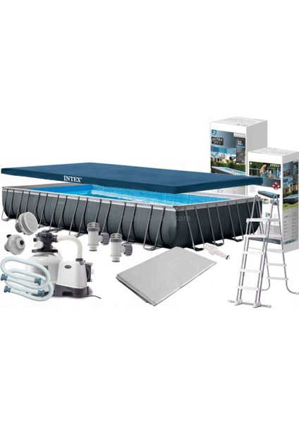 26378 975X488X132CM Ultra Xtr Prefabrik Aile Havuzu Deluxe Set indirimleri