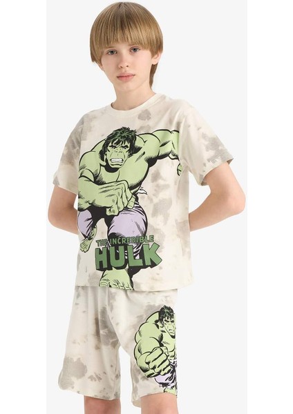 Yeni Sezon Erkek Çocuk Marvel Comics Pijama Takımı Kısa Kollu Üst Beli Lastikli Şort