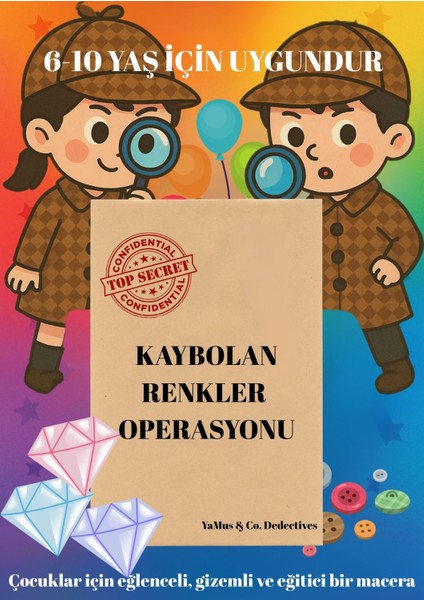 Kaybolan Renkler Operasyonu, Çocuk Dedektif Kutu Oyunu,eğitici Eğlenceli Oyun