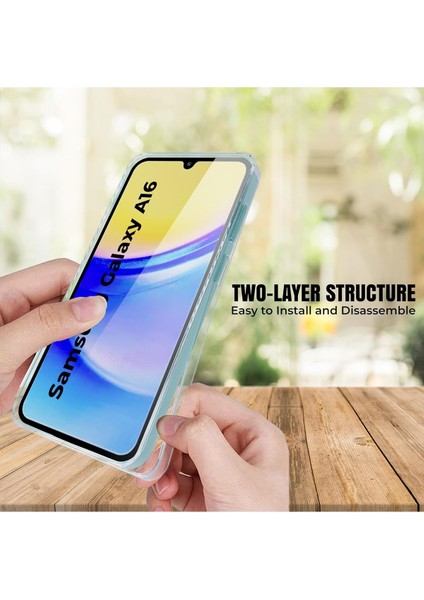 Samsung Galaxy A16 Kılıf Şeffaf 360 Ön Arka Korumalı Silikon