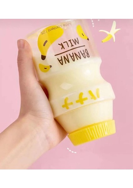Kore Yakult 480ML Süt Detoks Içecek Su Şişesi Suluk Muzlu Kawaii Suluk Matara Doğum Günü Hediye