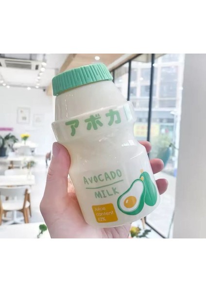 Kore Yakult 480ML Süt Detoks Içecek Su Şişesi Suluk Avokado Kawaii Suluk Matara Doğum Günü Hediye