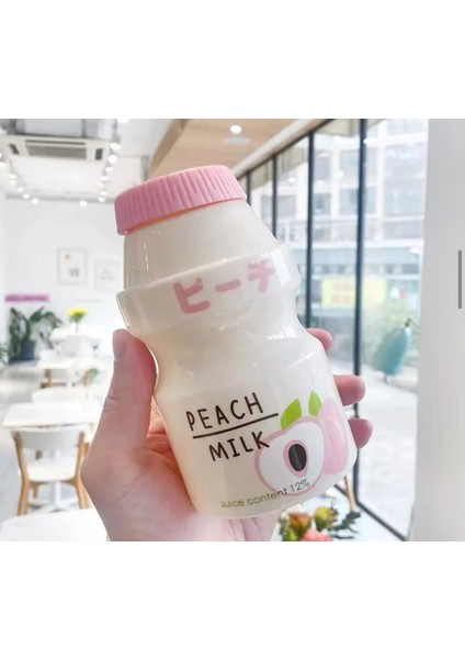 Kore Yakult 480ML Süt Detoks Içecek Su Şişesi Suluk Şeftali Kawaii Suluk Matara Doğum Günü Hediye fırsatları