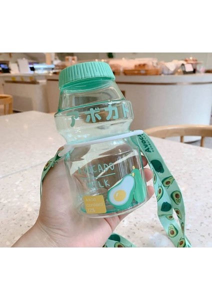Kore Yakult 480ML Süt Detoks Içecek Su Şişesi Suluk Avokado Kawaii Suluk Matara Doğum Günü Hediye
