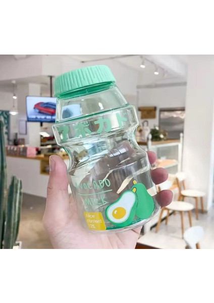 Kore Yakult 480ML Süt Detoks Içecek Su Şişesi Suluk Avokado Kawaii Suluk Matara Doğum Günü Hediye fiyatları