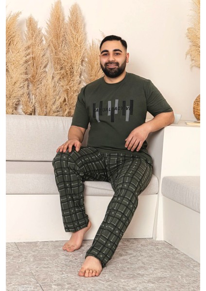 Yazlık Büyük Beden Erkek Pamuk Pijama Takımı- Kısa Kollu Erkek Pijaması fiyatları