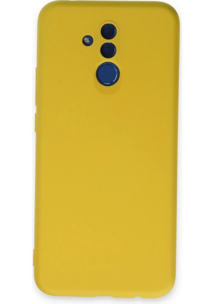 Huawei Mate 20 Lite Kılıf Nano Içi Kadife Silikon - Sarı Yktsn