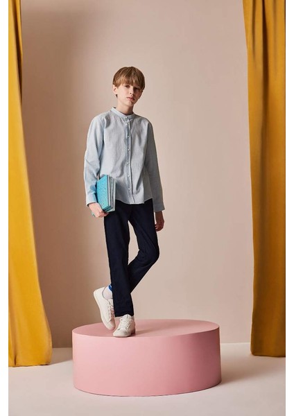 Yeni Sezon Erkek Çocuk 23 Nisan Çocuk Bayramı Düz Paça Basic Düz Gabardin Pantolon