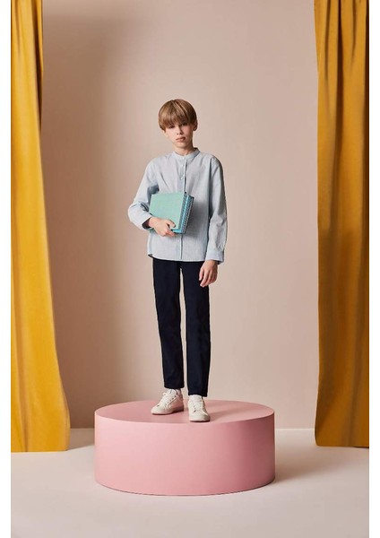 Yeni Sezon Erkek Çocuk 23 Nisan Çocuk Bayramı Düz Paça Basic Düz Gabardin Pantolon