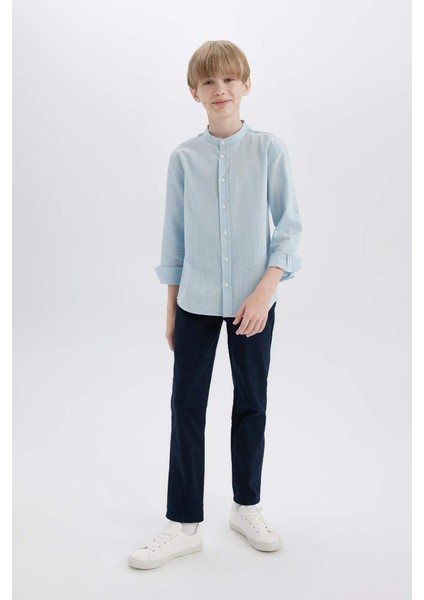 Yeni Sezon Erkek Çocuk 23 Nisan Çocuk Bayramı Düz Paça Basic Düz Gabardin Pantolon