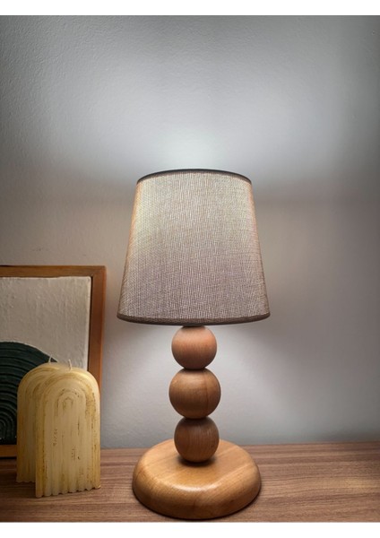 Bohem Ahşap Ayaklı Abajur modelleri
