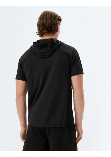Yeni Sezon Spor Tişört Oversize Kapşonlu Slogan Baskılı Kısa Kollu fırsatları