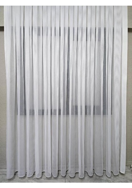 Kalın Çizgili Gümüş Simli Tül Perde Ekru 1 E 2,5 Pileli ET4010GUMUS fiyatları