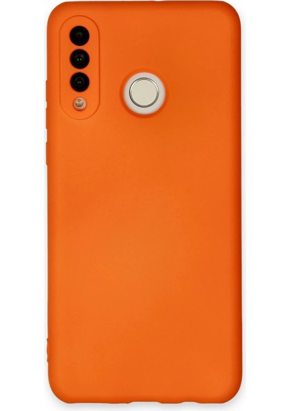 Huawei P30 Lite Kılıf Nano Içi Kadife Silikon - Turuncu Yktsn