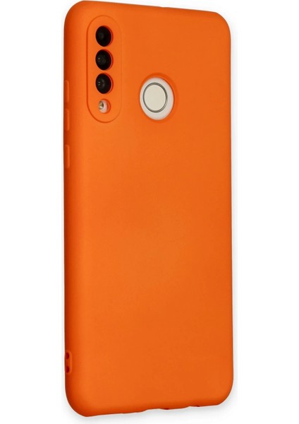 Huawei P30 Lite Kılıf Nano Içi Kadife Silikon - Turuncu Yktsn