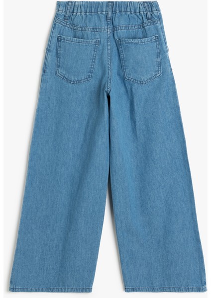 Yeni Sezon Geniş Paça Kot Pantolon Cepli Pamuklu - Wide Leg Jean fiyatları