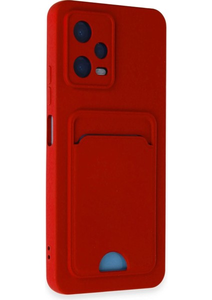 Xiaomi Redmi Note 12 4g Kılıf Kelvin Kartvizitli Silikon - Kırmızı Yktsn