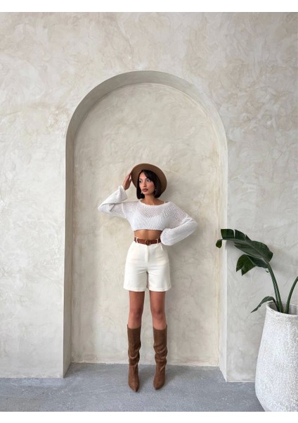 Gabardin Kumaş Şort