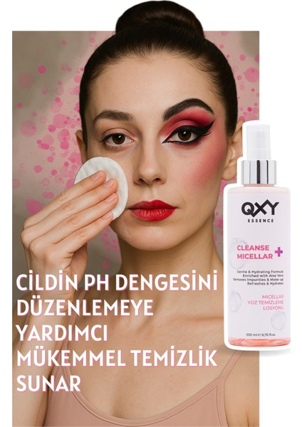 Cleanse + Micellar - Misel Su - Aloe Vera Içerikli Yüz & Makyaj Temizleme Losyonu -Durulama Gerektirmez -Sprey Formunda - 200ML