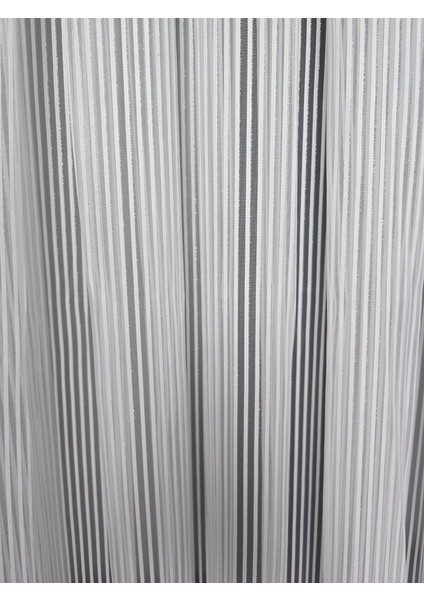 Kalın Çizgili Sedef Simli Tül Perde Ekru 1 E 3 Pileli ET4010SEDEF indirimleri