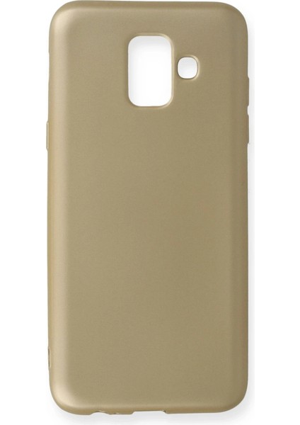 Samsung Galaxy A6 2018 Kılıf First Silikon - Gold Yktsn