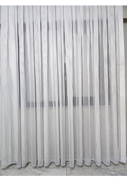 Kalın Çizgili Sedef Simli Tül Perde Ekru 1 E 3 Pileli ET4010SEDEF fiyatları