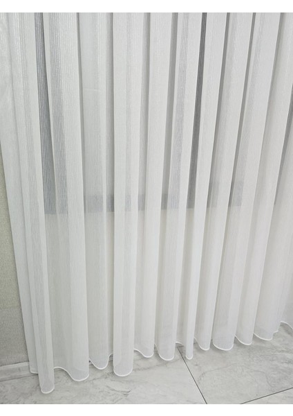 Çizgili Gold Simli Tül Perde Ekru 1 E 3 Pileli ET4020GOLD modelleri