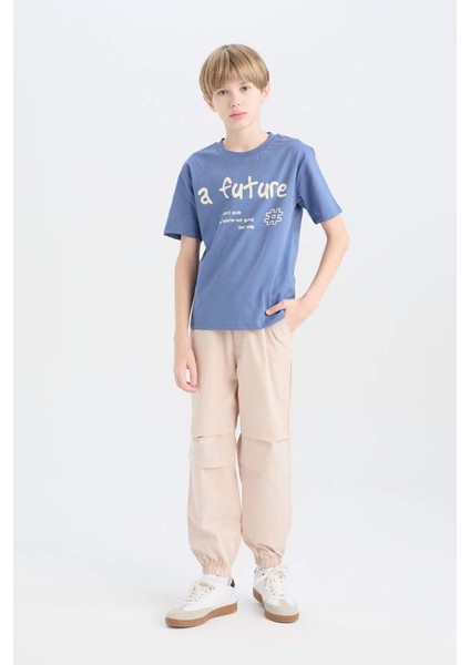 Yeni Sezon Erkek Çocuk Jogger Fit Standart Paça Paraşüt Pantolon