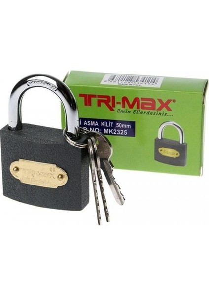 Tri-Max Gri Döküm Asma Kilit 32 mm