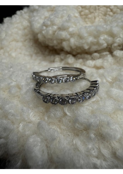 Çelik Gri Halka Küpe modelleri