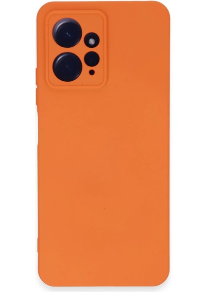 Xiaomi Redmi Note 12 4g Kılıf Nano Içi Kadife Silikon - Turuncu Yktsn